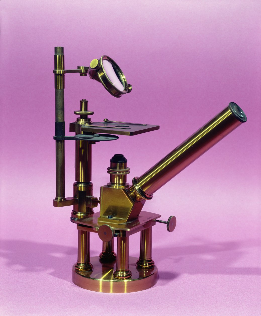 Mikroskop tillhörande Louis Pasteur (1811-95) (metall) av French School