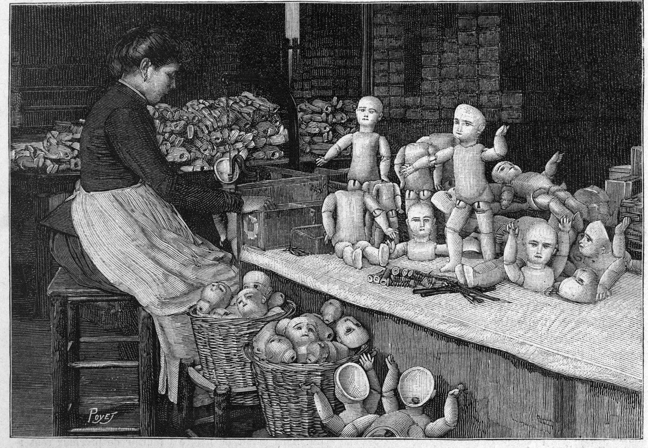 Montreuil dockfabrik 1888. av French School
