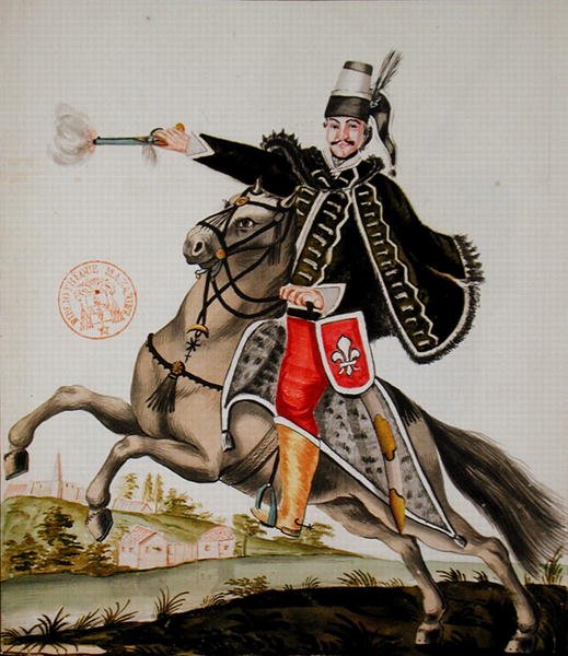 Ms 2848 husar från Esterhazy-regementet av French School