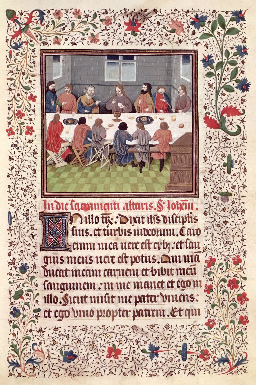 Ms 370 fol.184 Nattvarden av French School