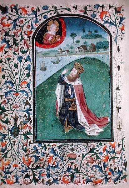 Ms Gen 288 f.131v Vision, c.1460 (vellum) av French School