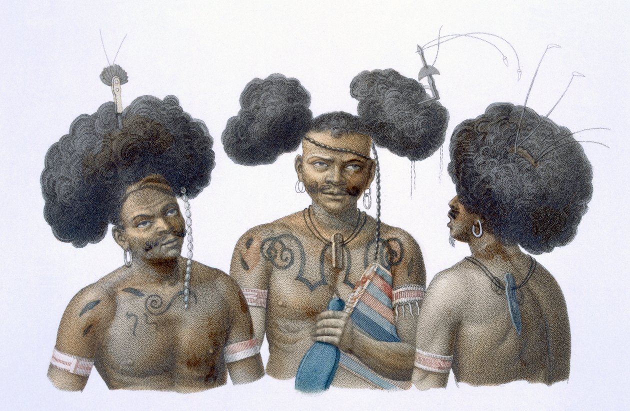 Infödda i Nya Guinea, 1826 av French School
