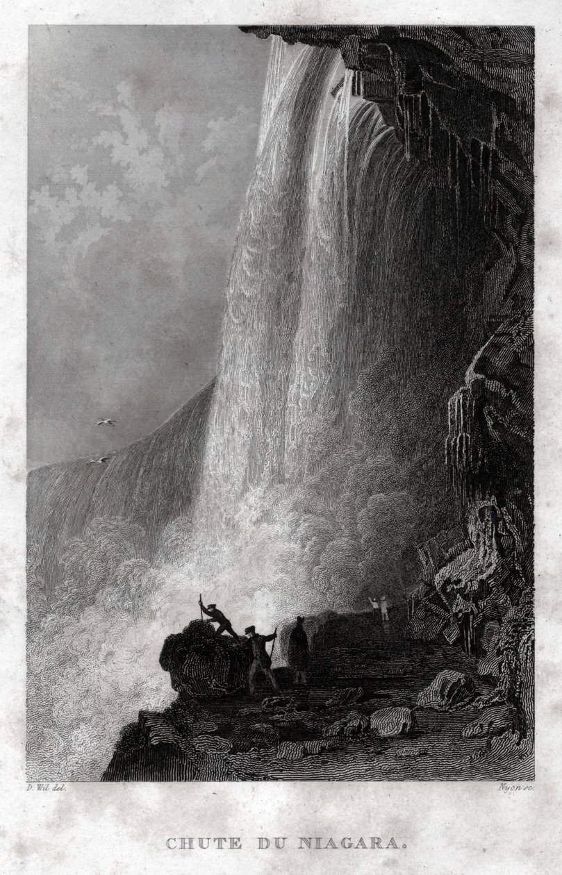 Niagarafallen. (gravyr, ca 1860) av French School