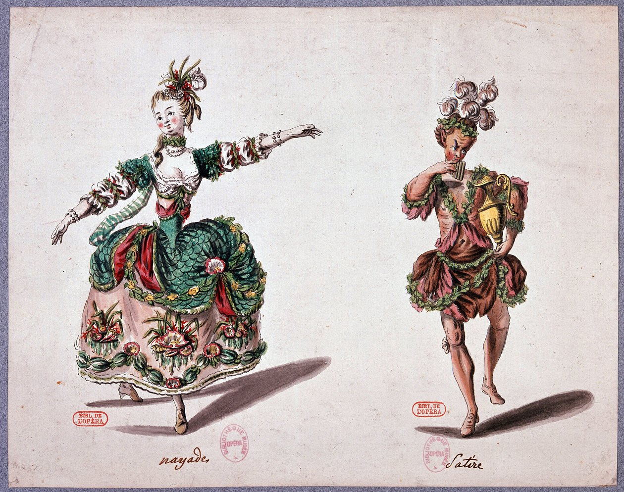 Operakostymer: najade och satyr av French School