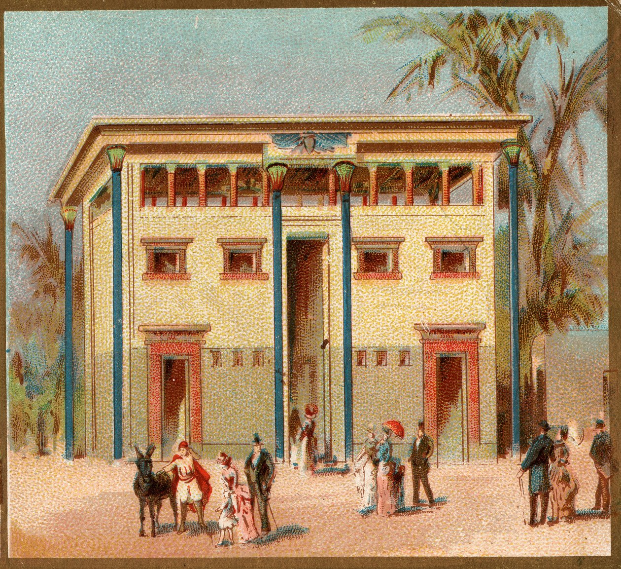 Paris. Universell utställning 1889: Egyptiska huset. av French School