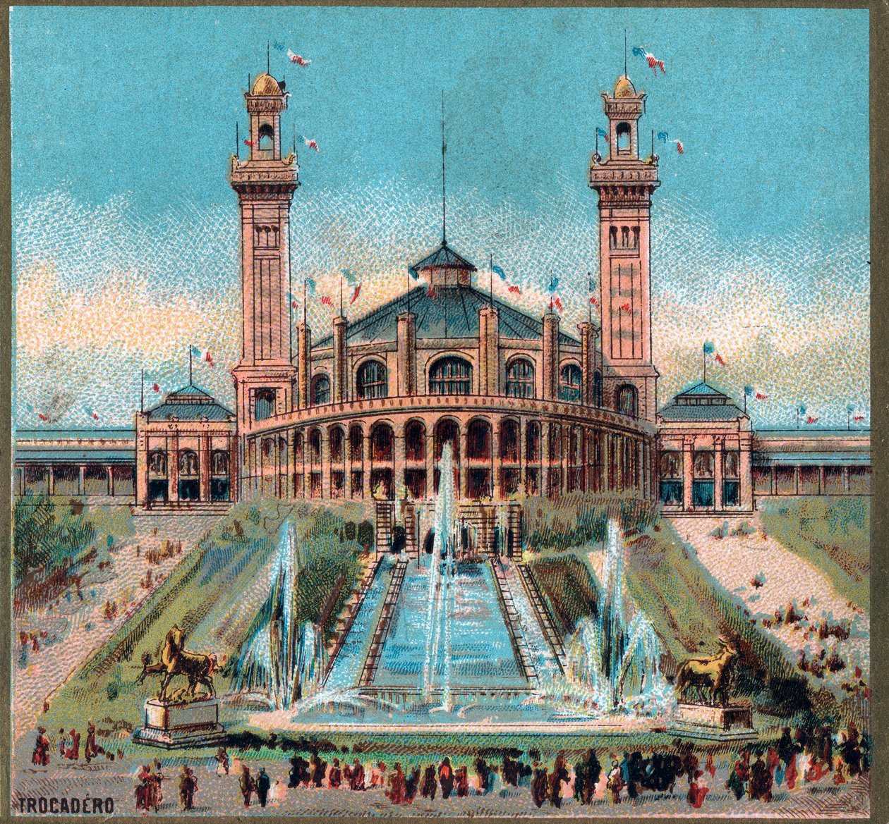 Paris. Universell utställning 1889: Trocadero. av French School