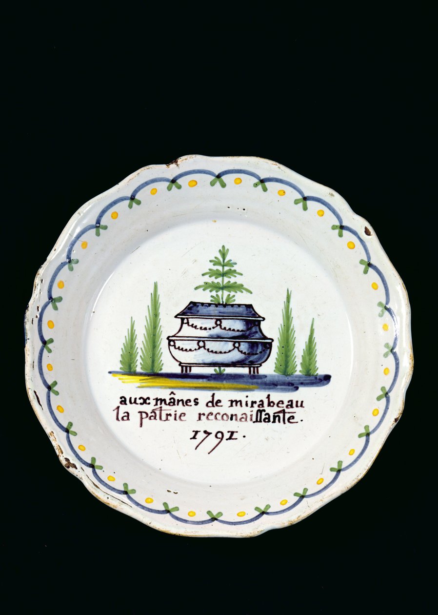 Tallrik, 1791 (keramik) av French School