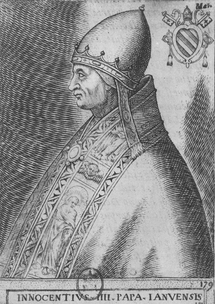 Påve Innocentius III (gravyr) av French School