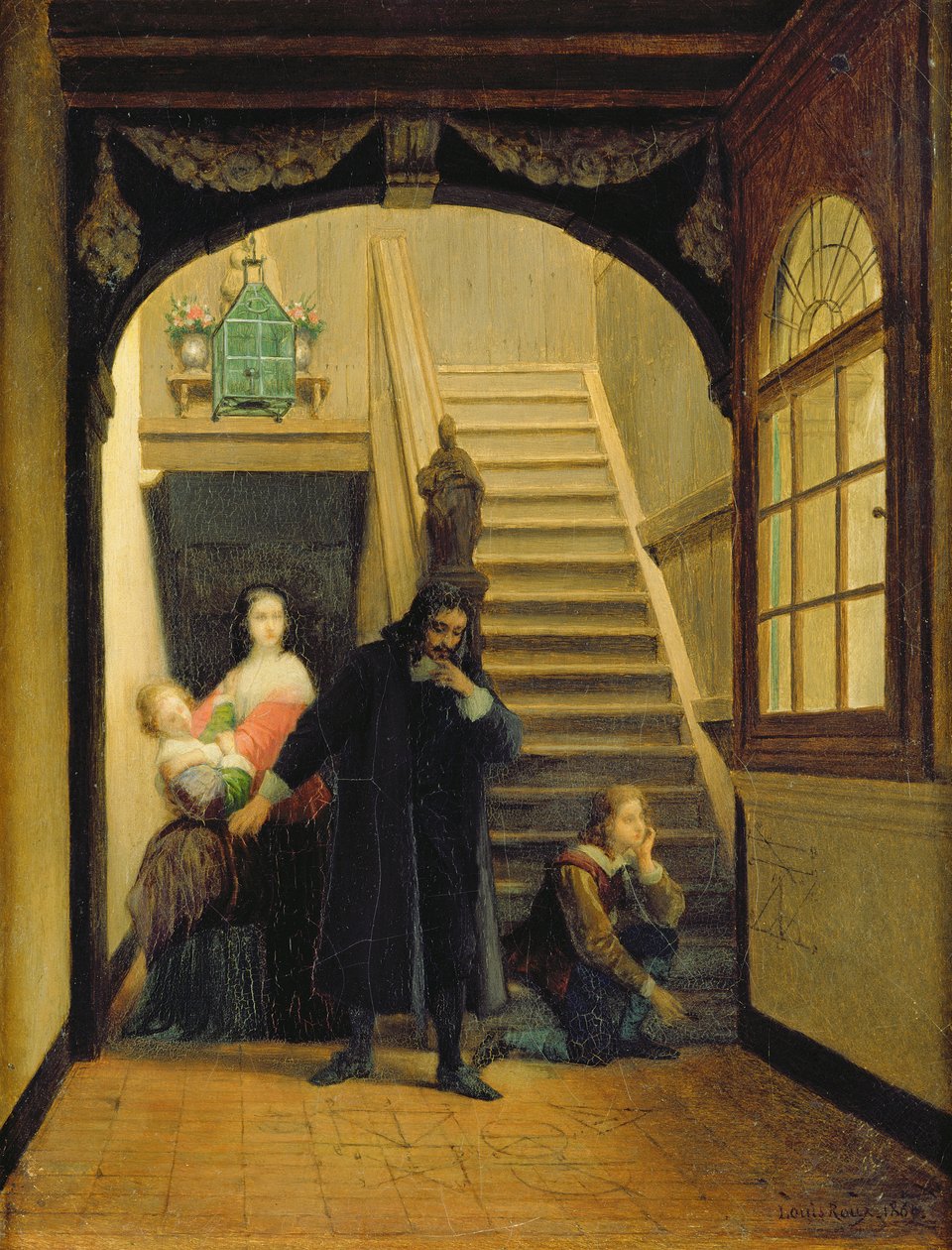 Porträtt av Blaise Pascal (1623-62) av French School