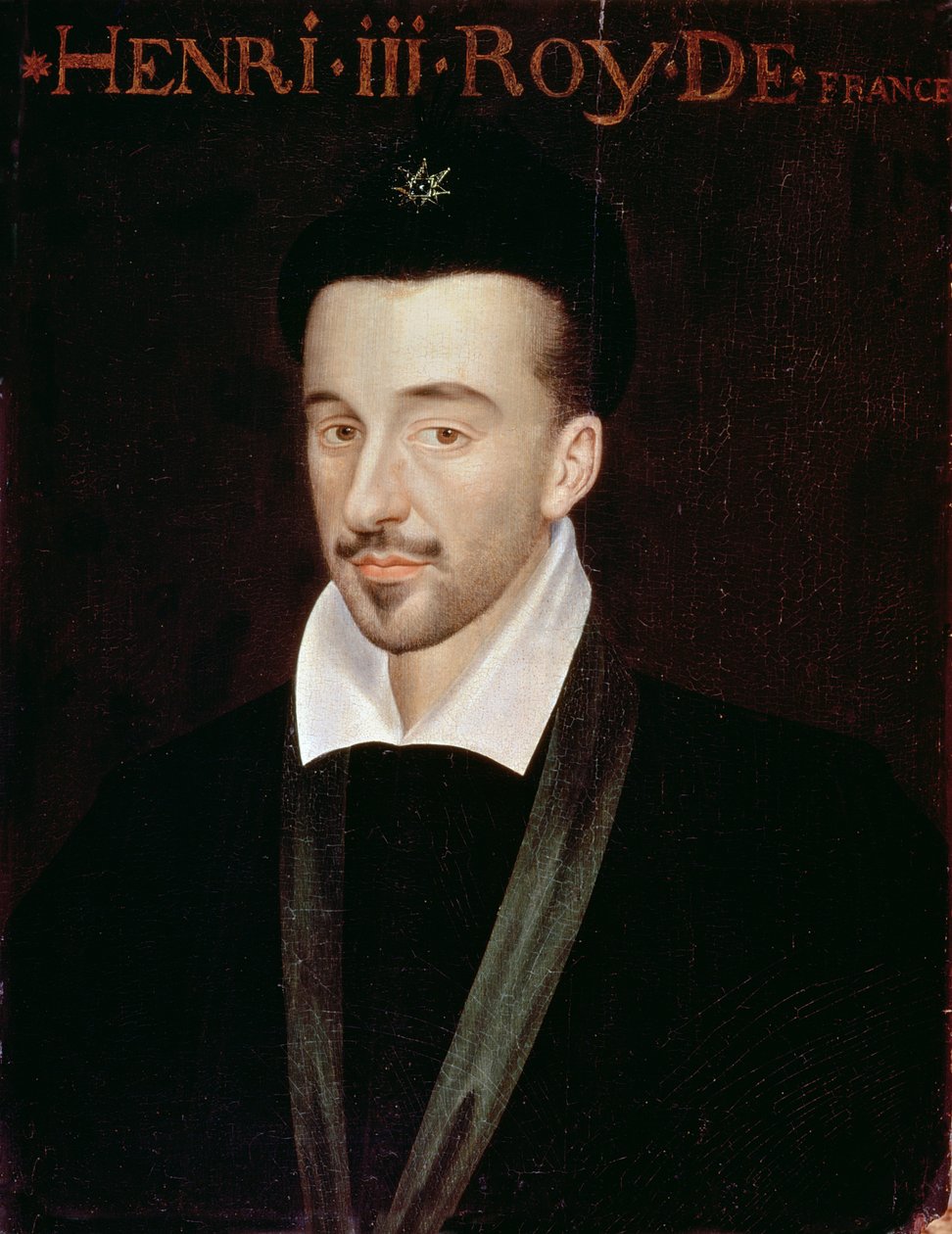Porträtt av Henri III (1551-89) av French School