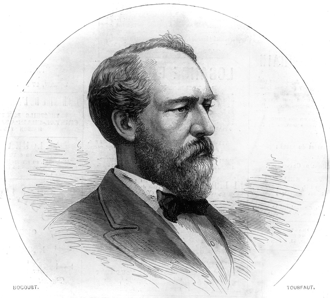 Porträtt av James Abram Garfield av French School