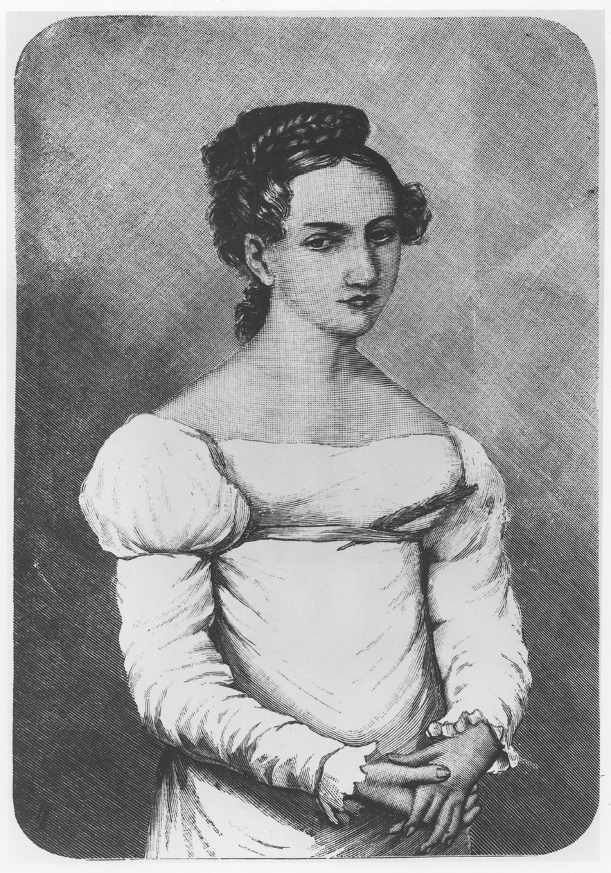 Porträtt av Maria Wereszczaka av French School