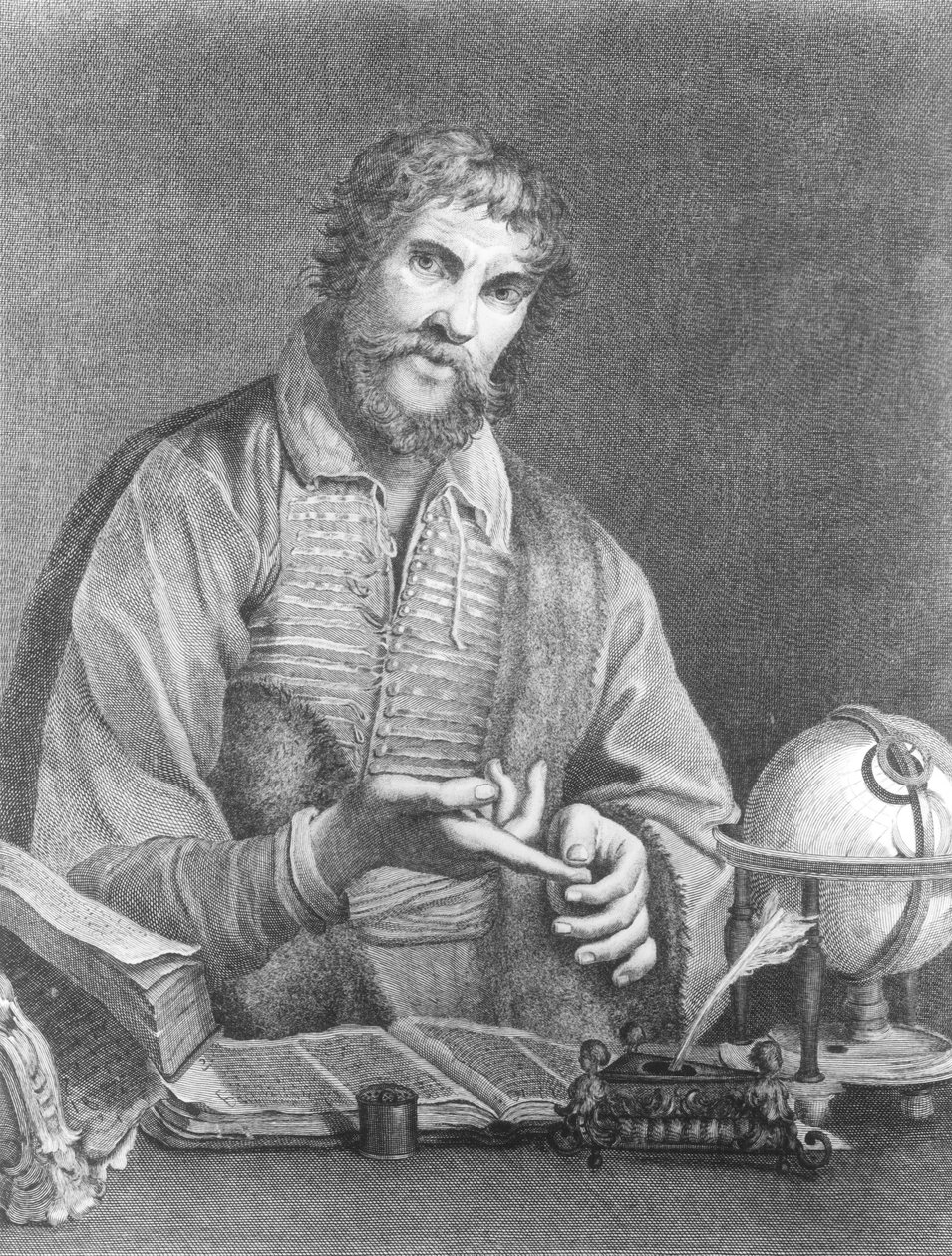 Porträtt av Michel de Nostradame (1503-66) av French School