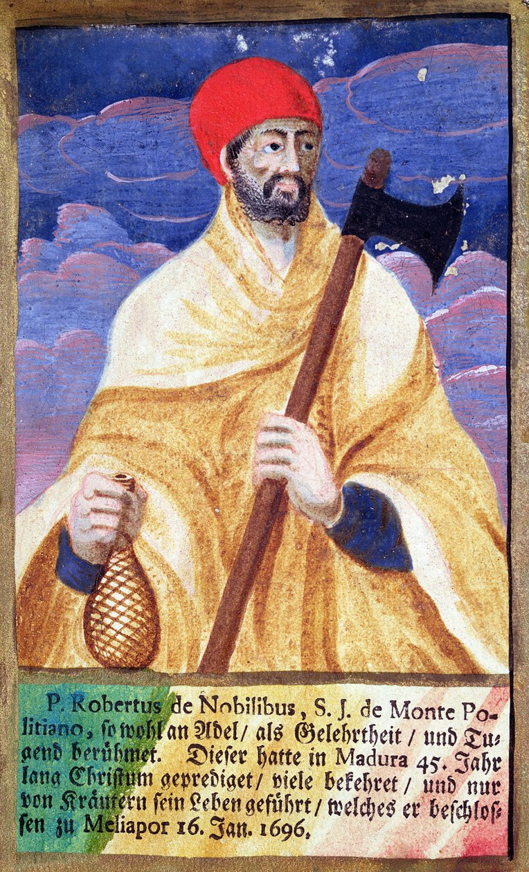Porträtt av Roberto de Nobili (1577-1656) av French School