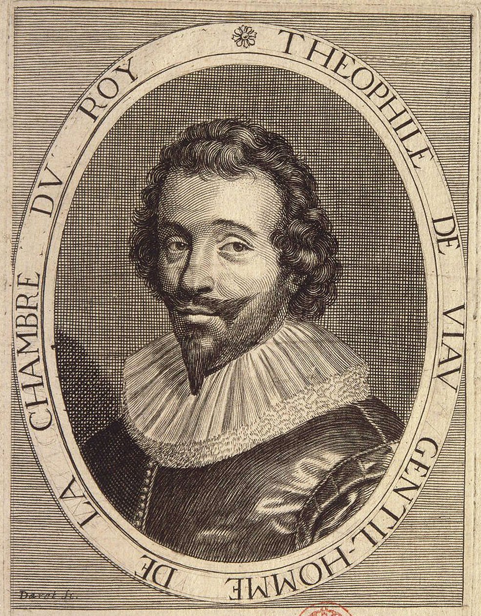 Porträtt av Théophile de Viau av French School