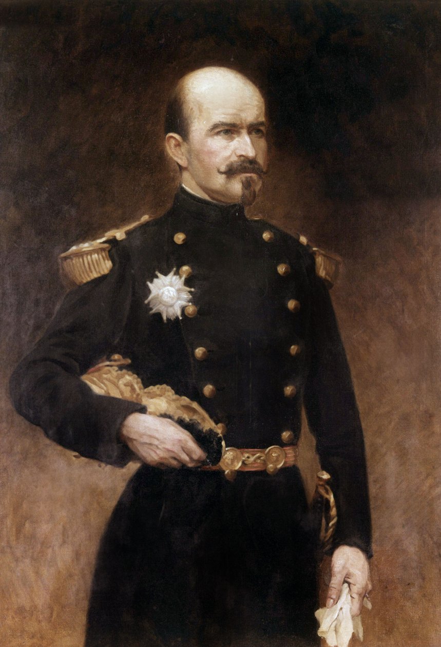 Porträtt av general Louis Jules Trochu av French School
