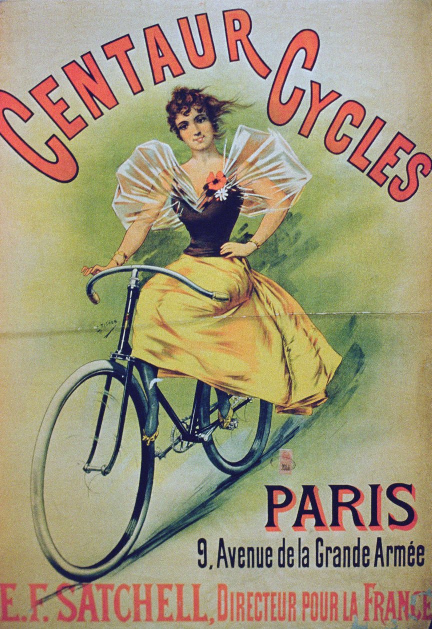 Affisch reklam Centaur Cycles, Paris av French School