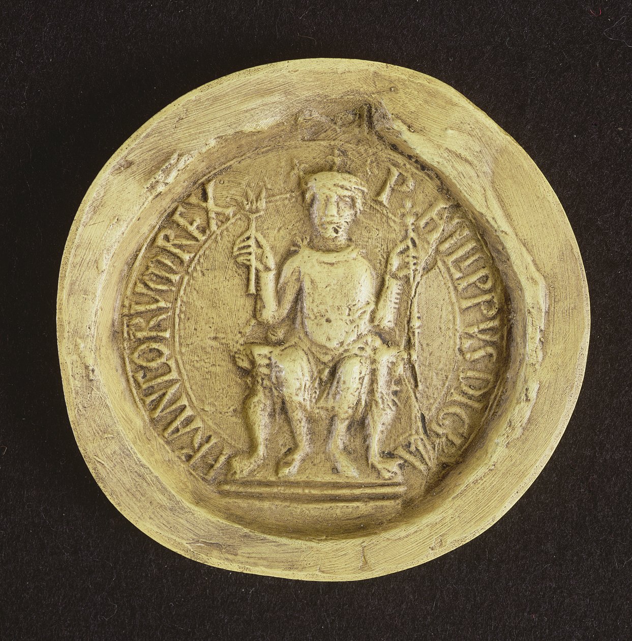 Sigill av Philippe I (1052-1108) 1082 (vax) av French School