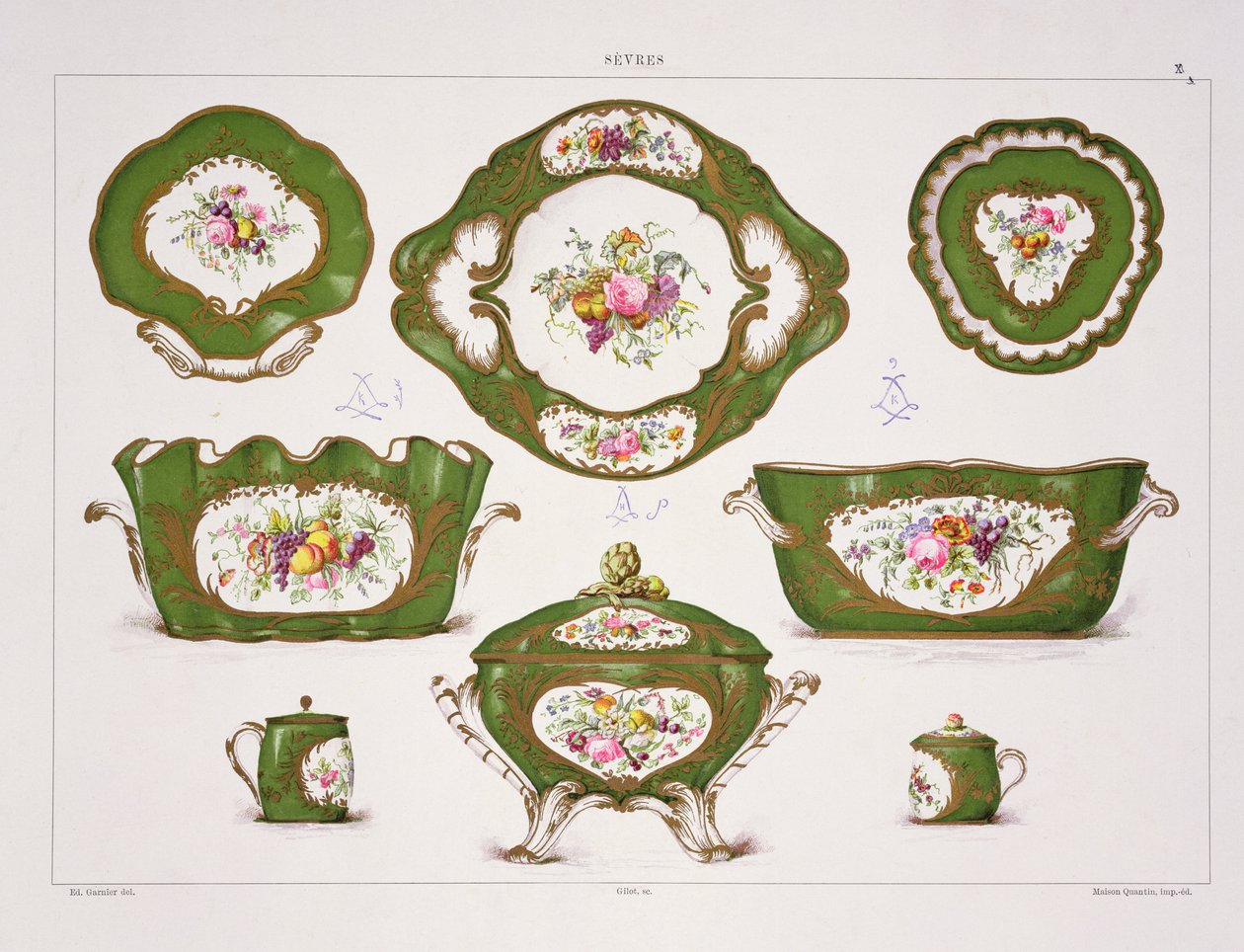 Sevres middagsservering av French School