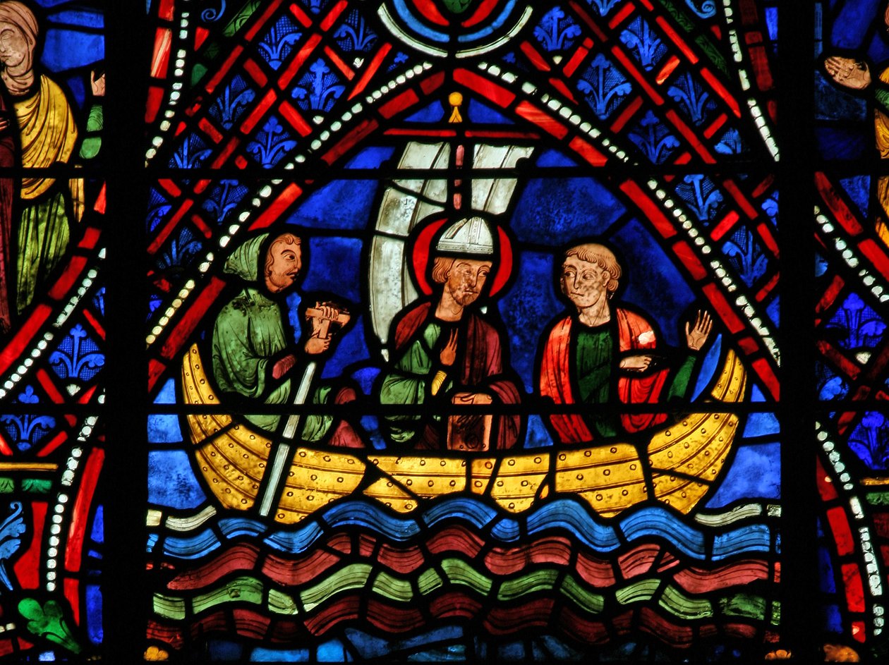 St. Apollinaire: i en båt (w36) av French School