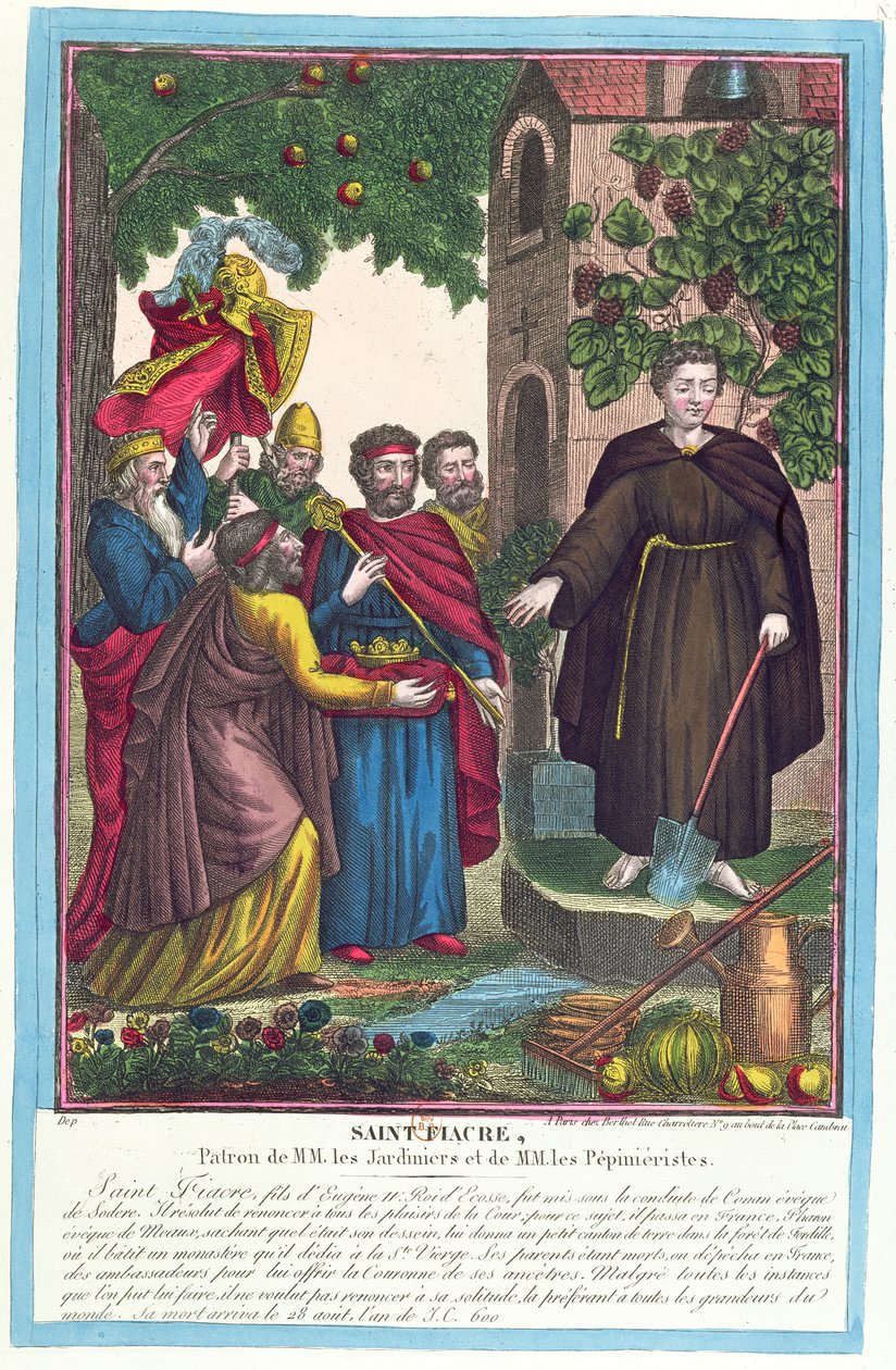 St. Fiacre (d.670) 1841 av French School