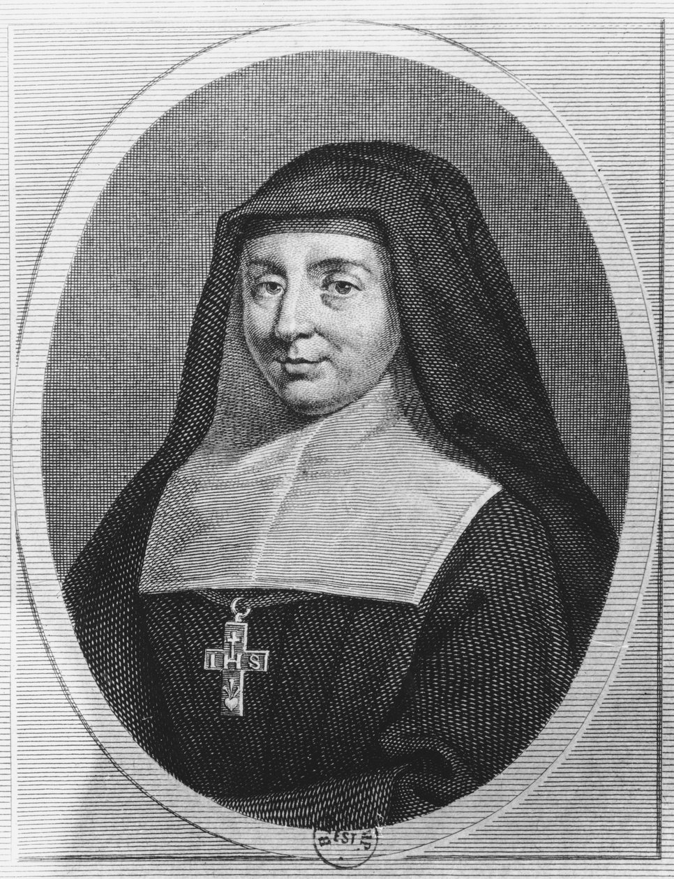 St Jane Frances de Chantal (gravyr) av French School