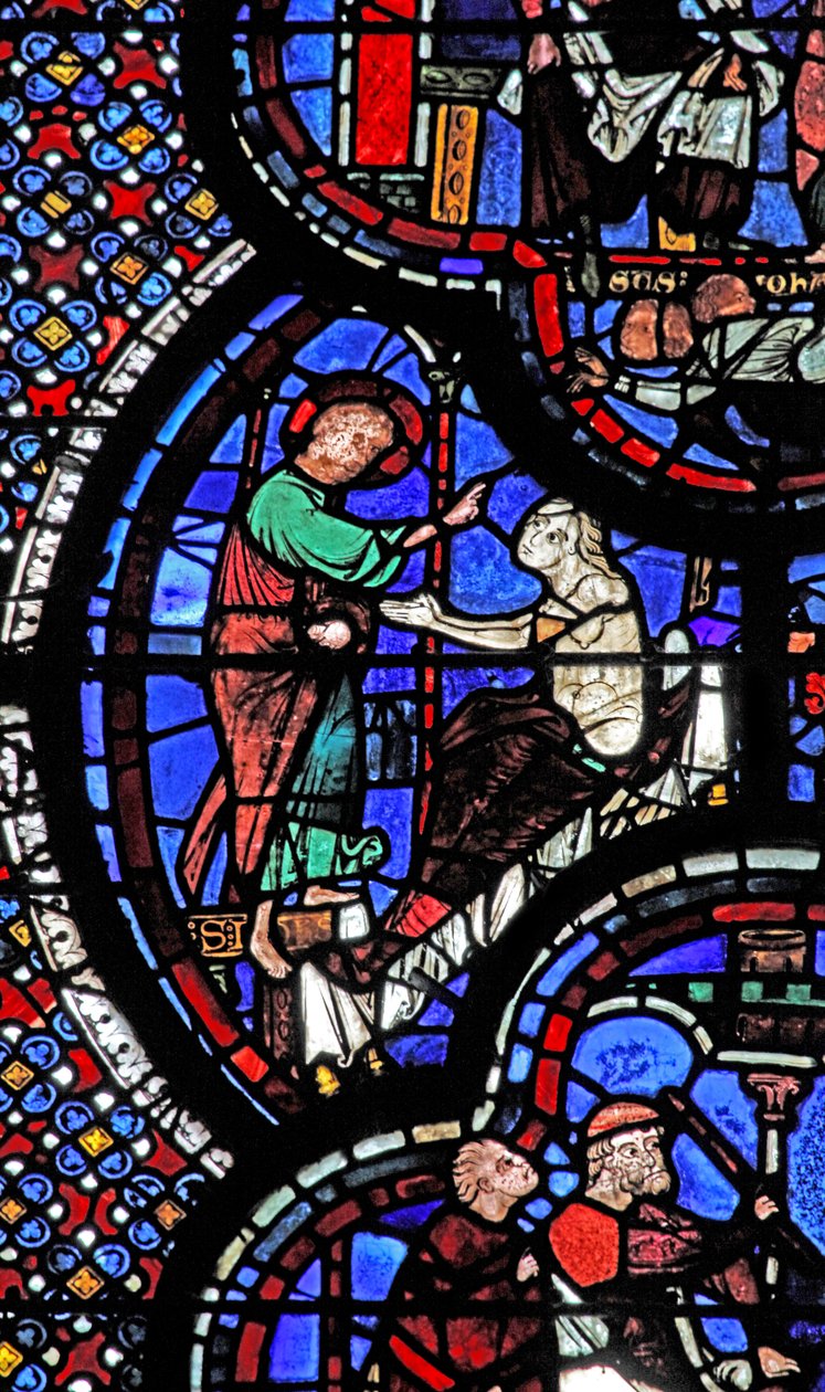 St John window: återupplivar en kvinna (w48) av French School