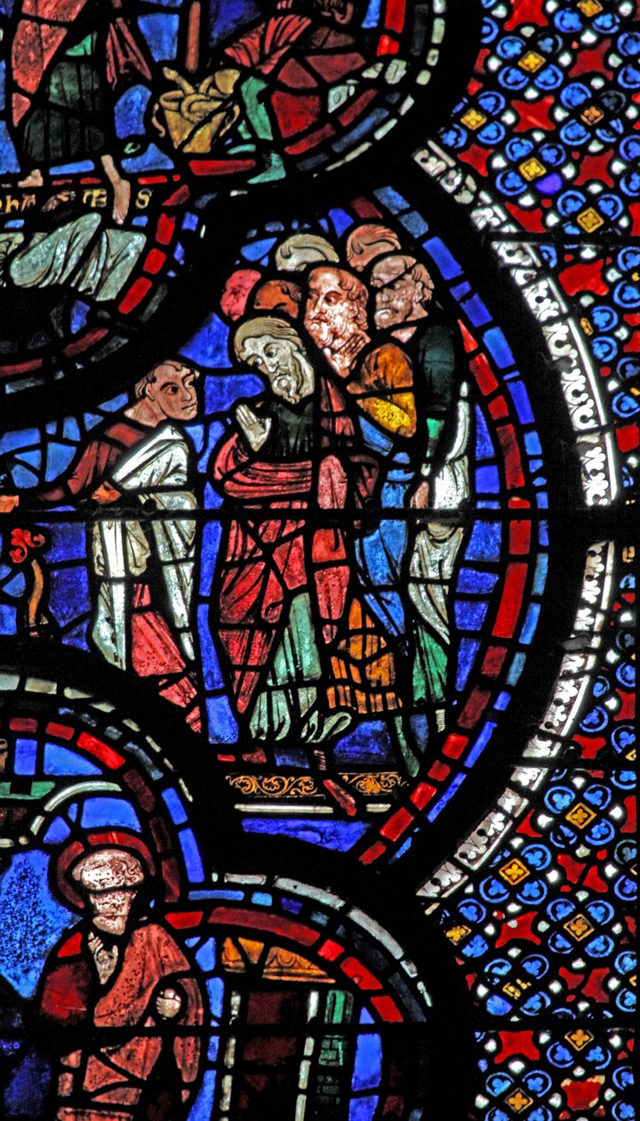 St John window: återupplivar en kvinna (w48) av French School