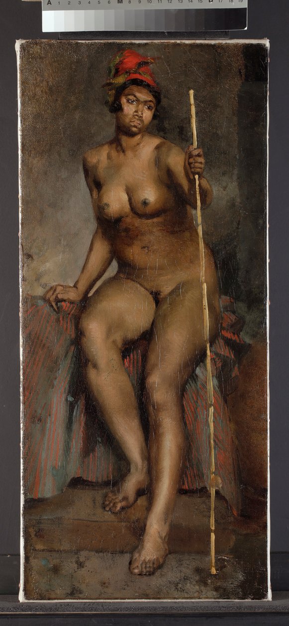 Studie av en mulattkvinna, 1820-25 av French School