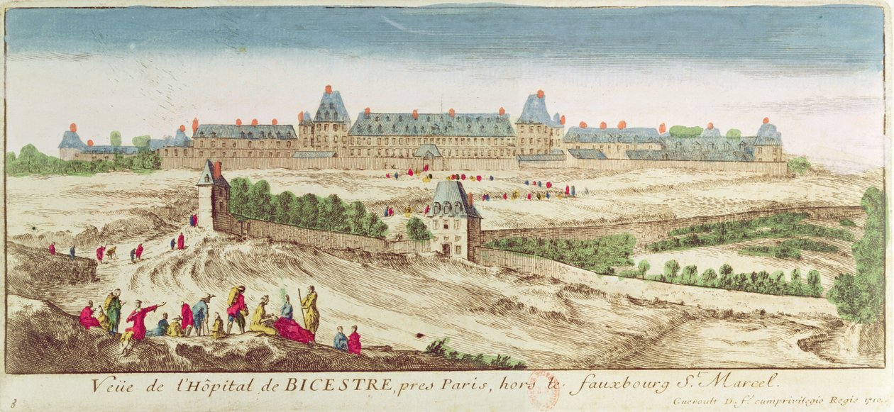 Bicetre-asylet i Paris, 1710 av French School