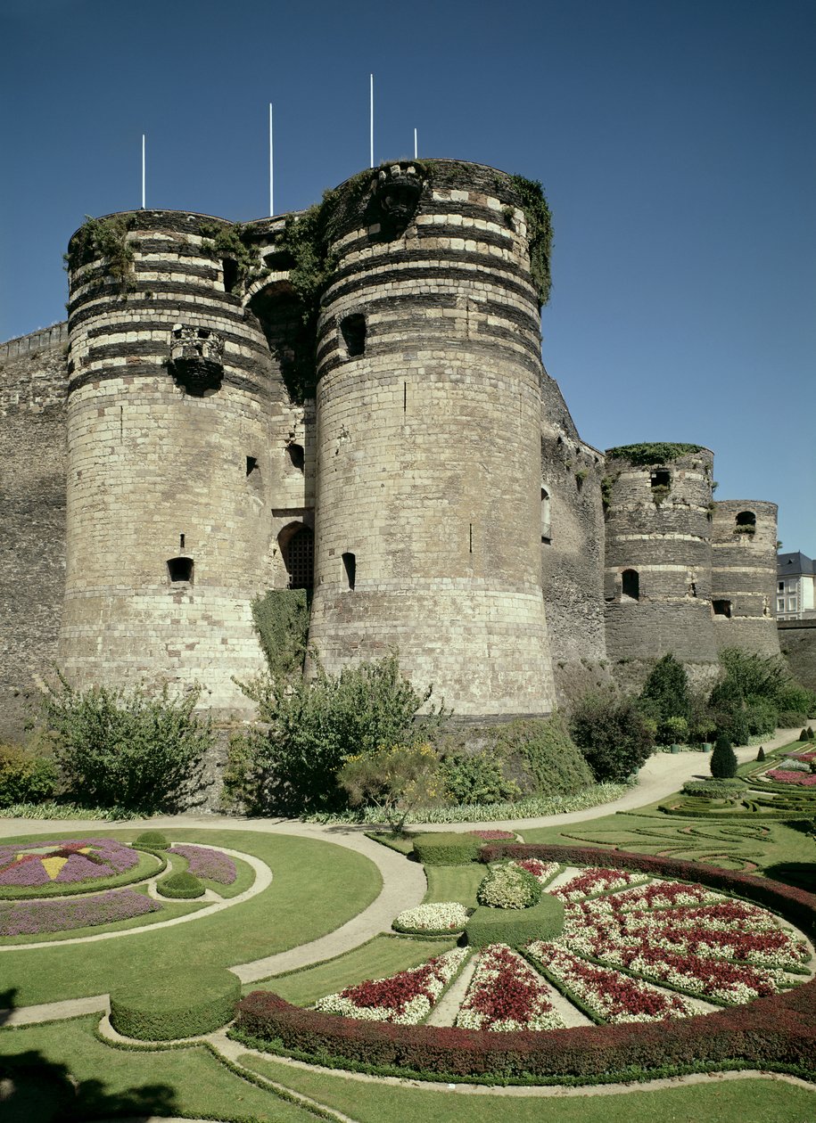 Chateau dAngers, färdigställd 1238 av French School