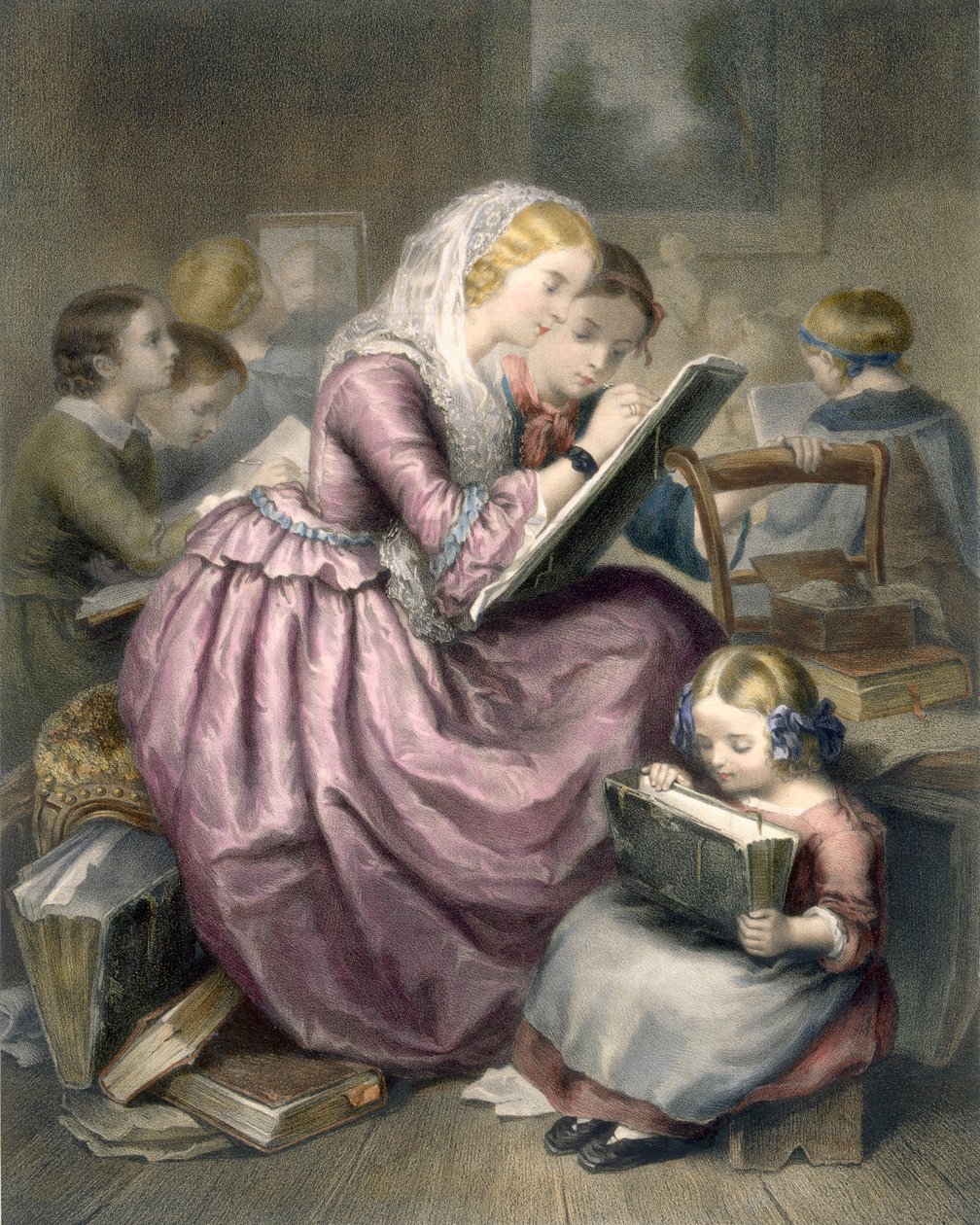 Teckningsskolan, c1835. av French School