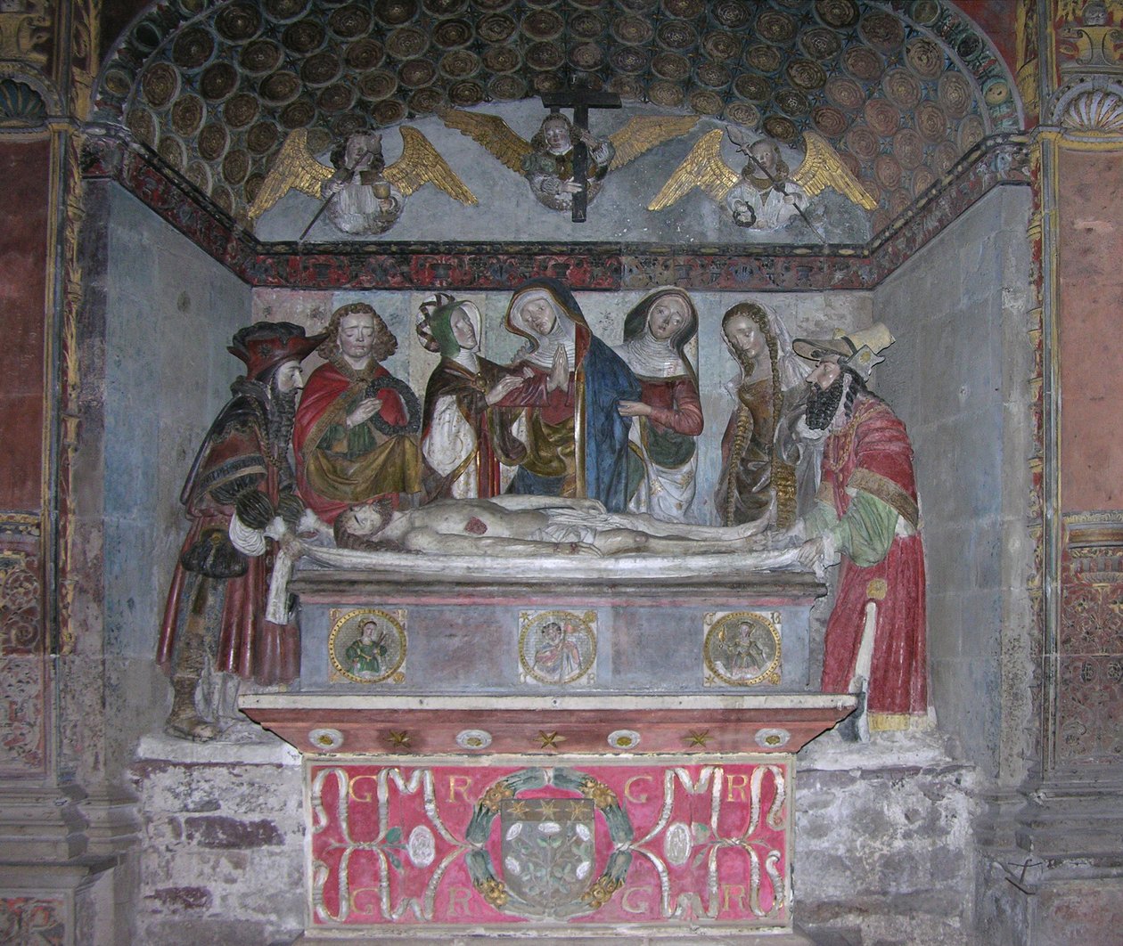 Gravläggningen, ca 1523 (målad sten) av French School