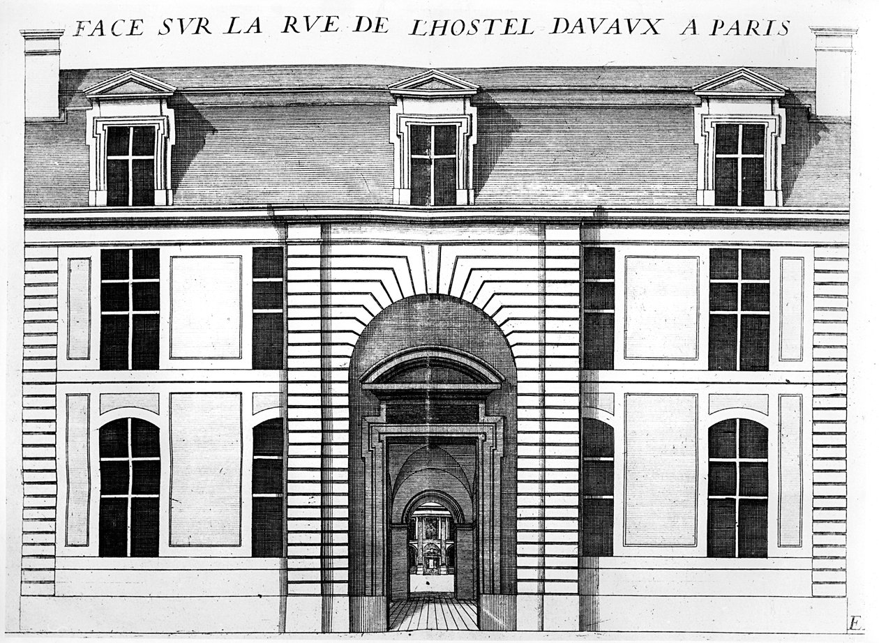Hotel dAvaux, rue du Temple, Paris av French School