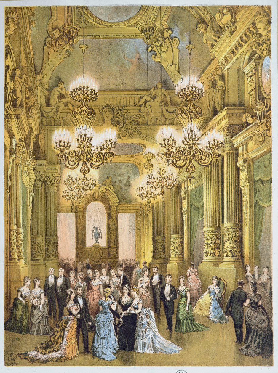Intervallet på Opera Garnier. c.1875 av French School