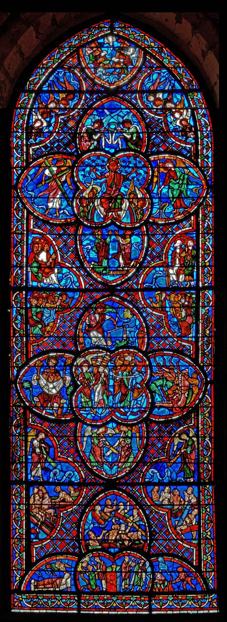 Fönstret Last Judgment av French School