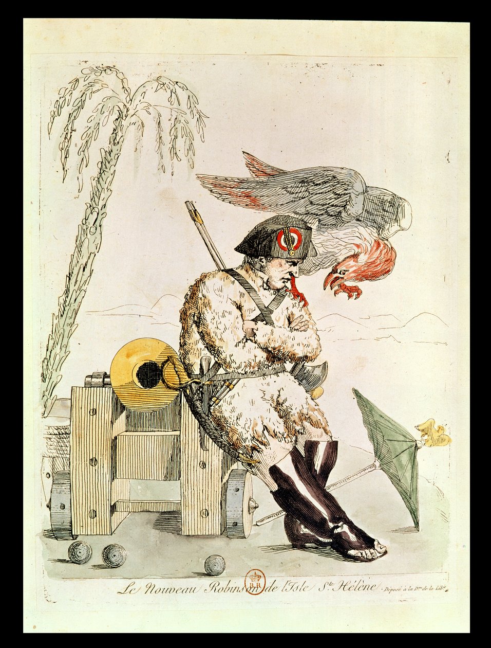 The New Robinson of St. Helena, 1815 av French School