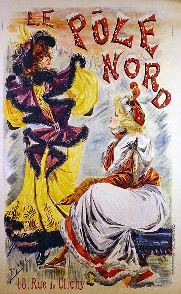Nordpolen (färg litho) av French School