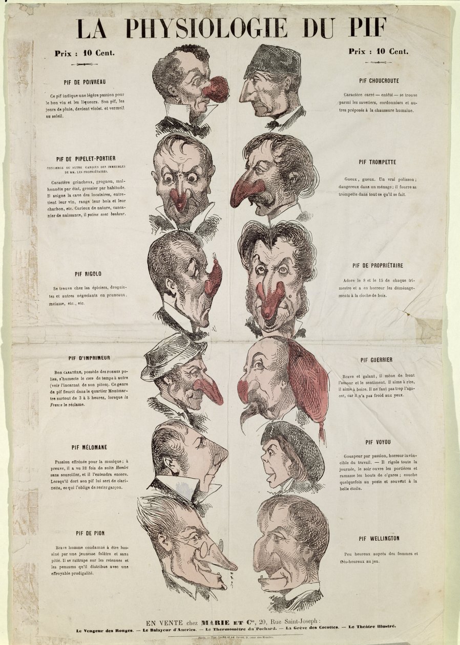 The Physiology of the Nose, anti-alkoholism karikatyr av French School