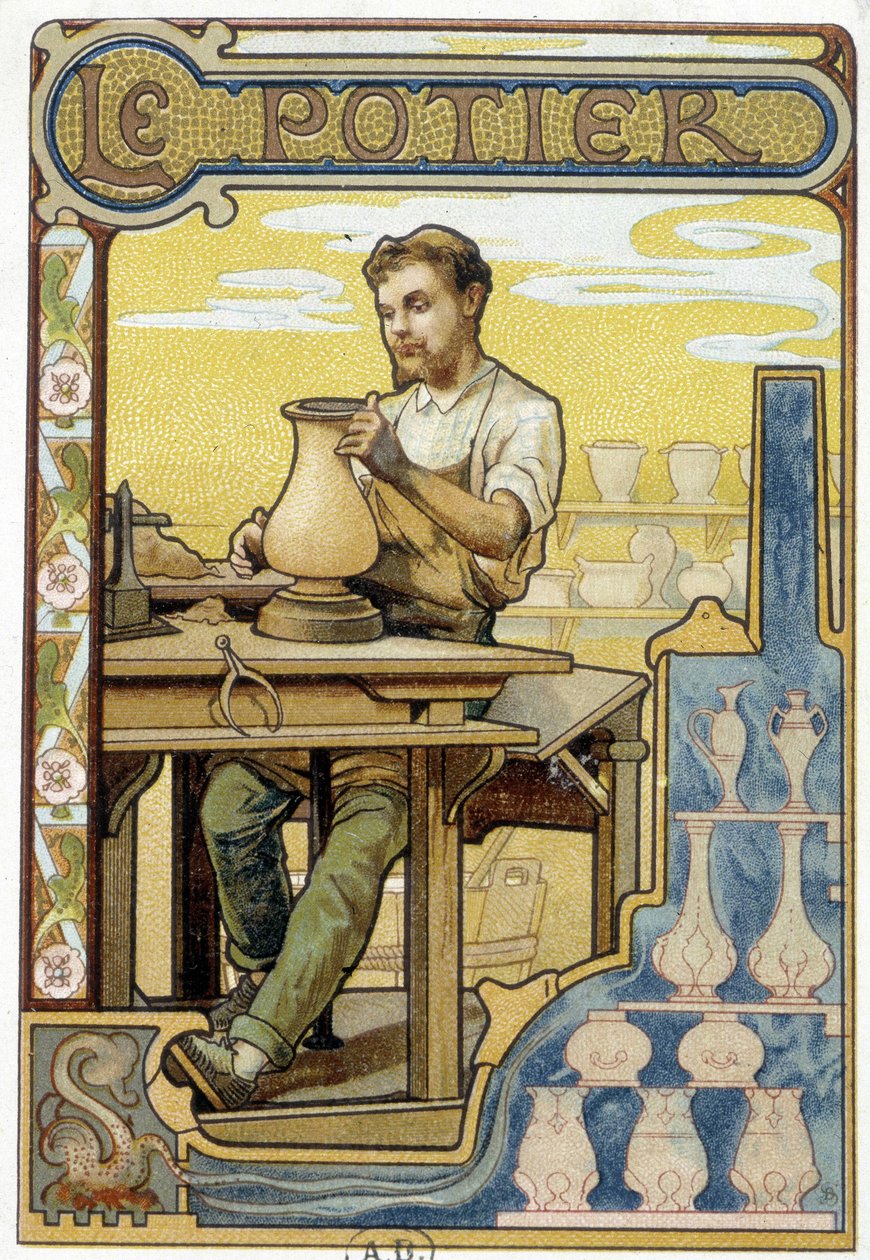 The Potter - chromo. av French School