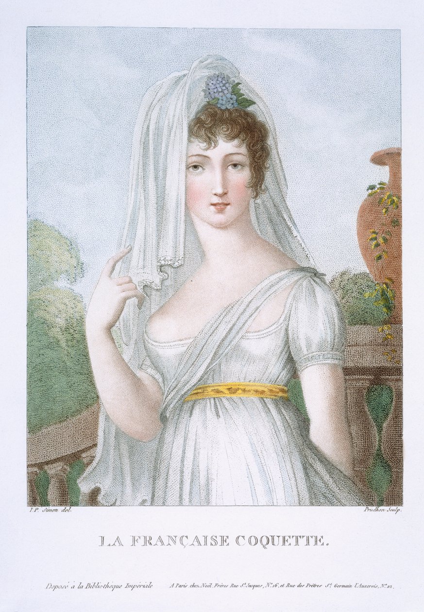 Den vackra franska flickan, ca 1816 av French School