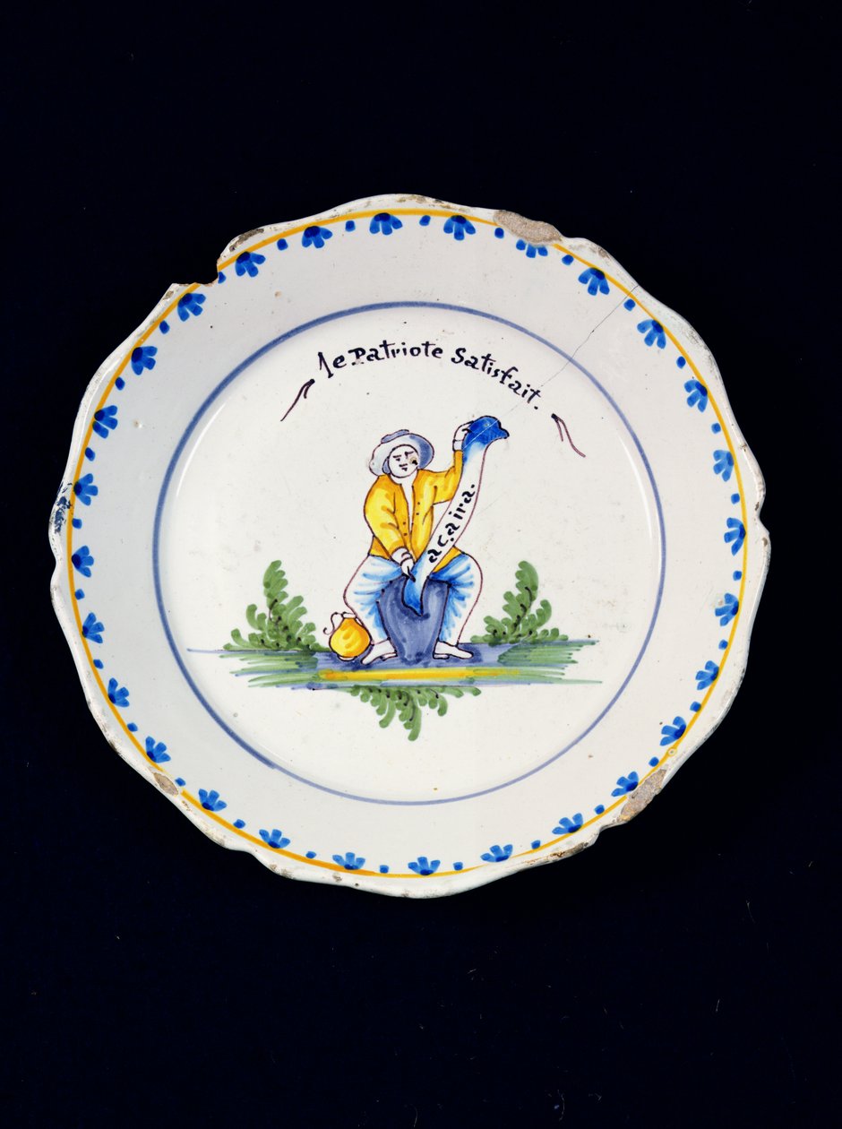 The Satisfied Patriot-tallrik (keramik) av French School