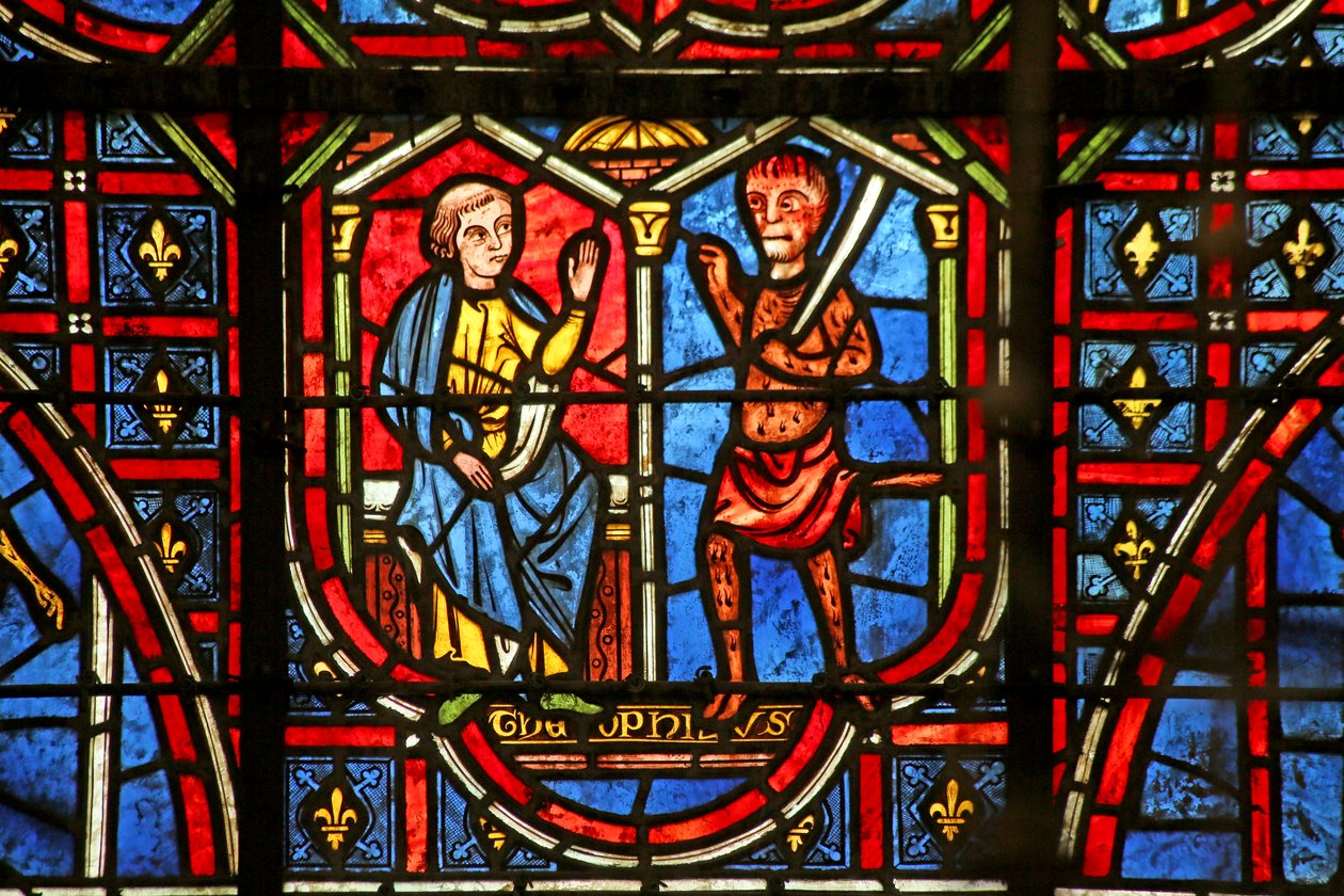 Theophilus frestas av demoner av French School