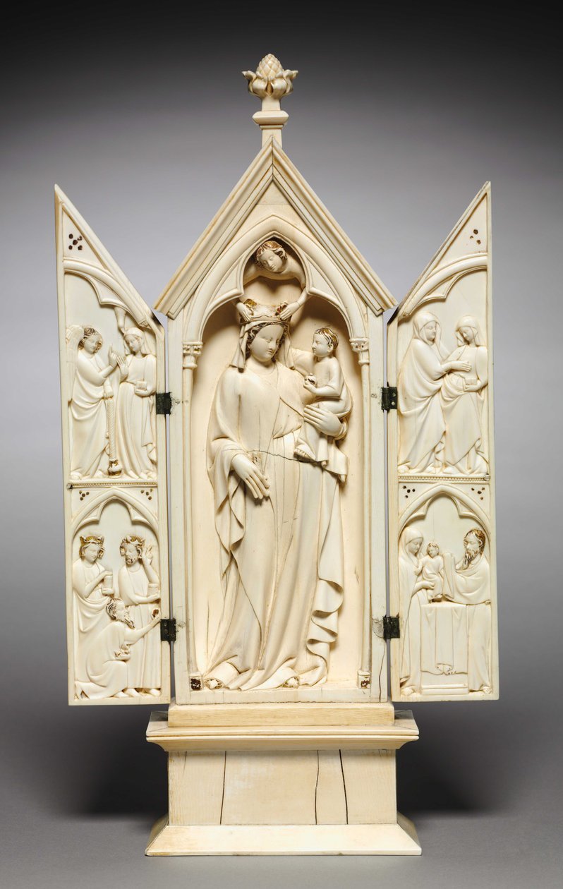 Triptyk: Jungfruns liv, ca 1325-1350 av French School