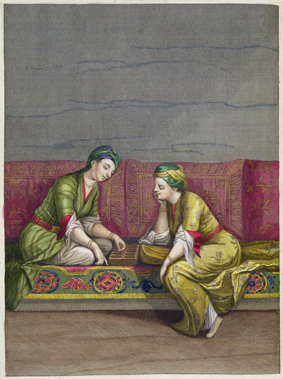 Turkiska flickor, spelar Mangala, 1700-talet av French School