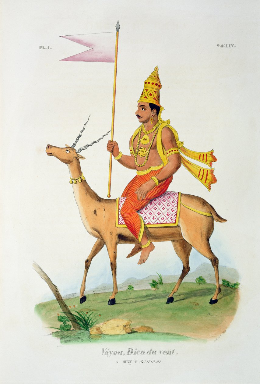Vayu, graverad av C. de Motte (1785-1836) av French School