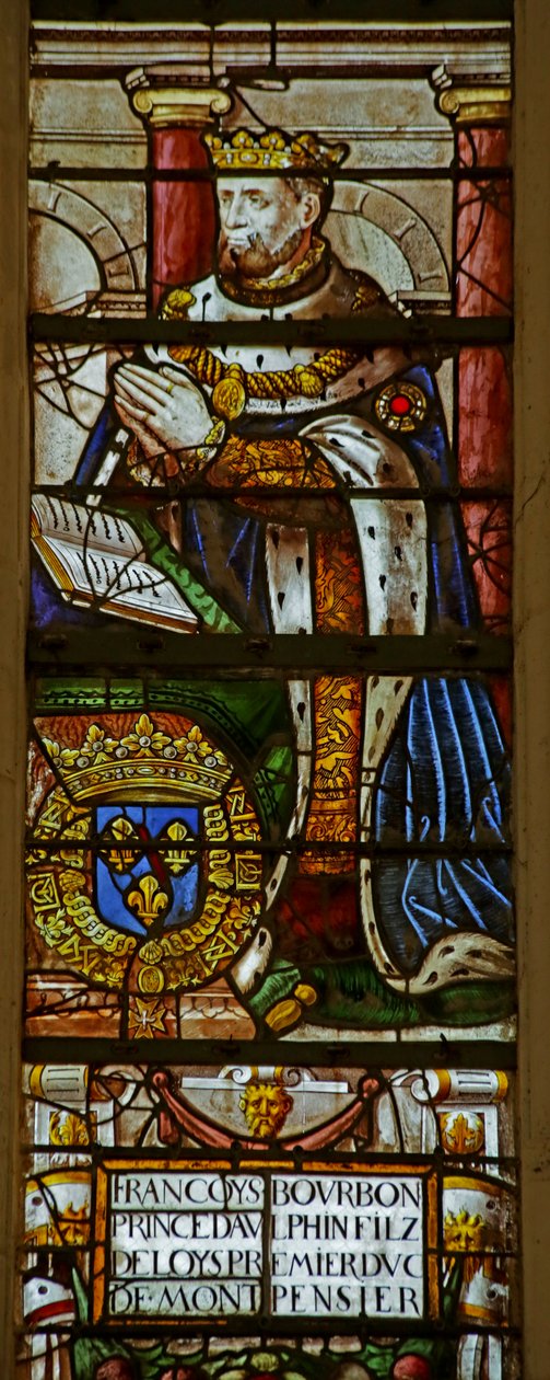 Fönster föreställande Francois de Bourbon (målat glas) av French School