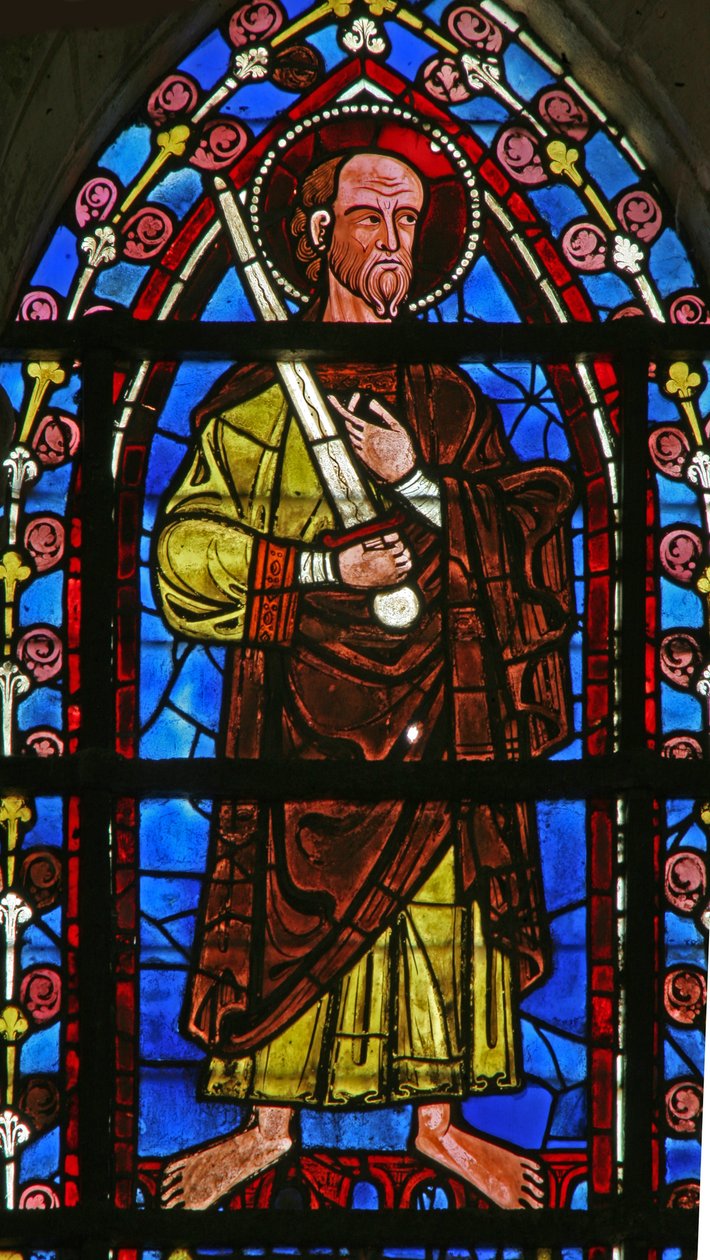 Fönster w201 föreställande St Paul av French School