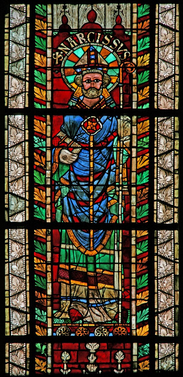 Fönster w207 föreställande St Narcissus av French School