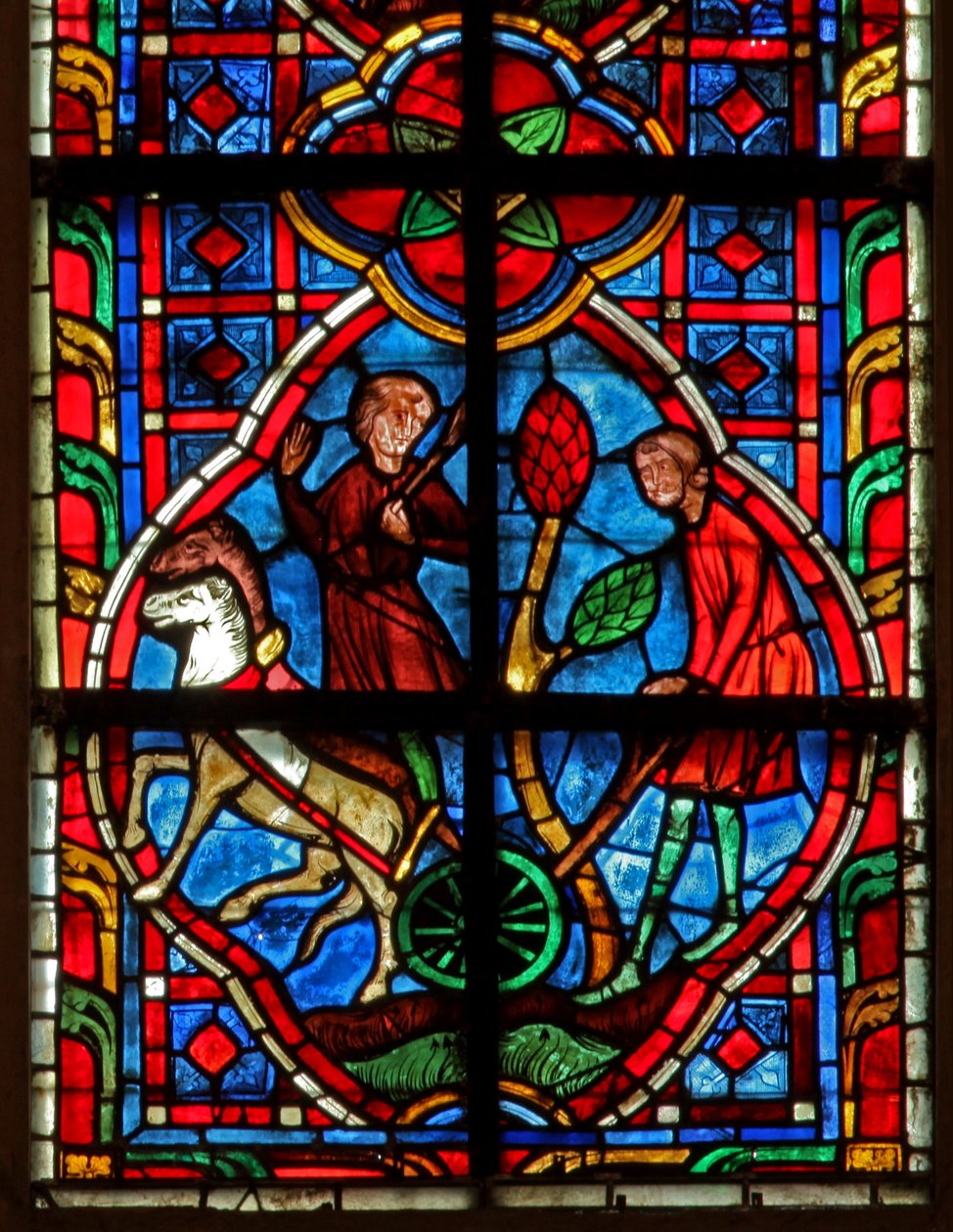 Fönster w207 föreställande arbetare av French School